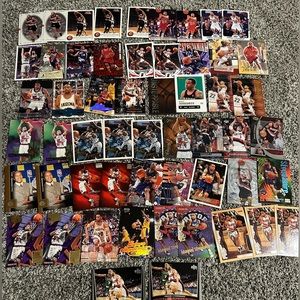Lot of 55 Damon Stoudamire basketball cards with Rookies & Inserts Toronto